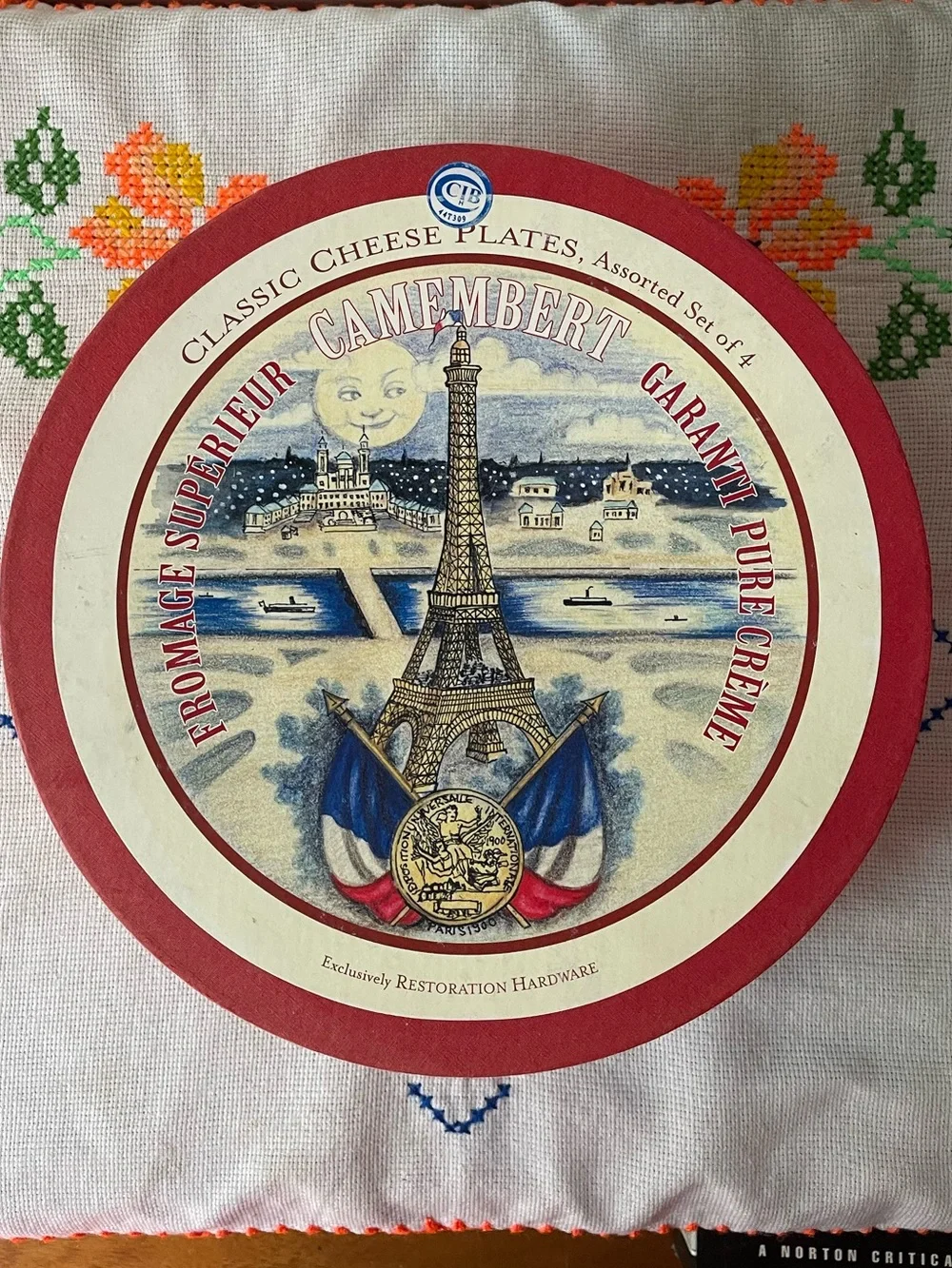 Vintage Restoration Hardware French Cheese Plates Set of 4